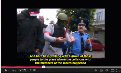 Police provocateurs coordinated by Interior Ministry, Odessa May 2, 2014