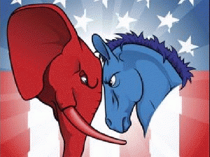 Democrats versus Republicans