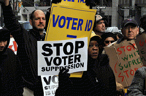 December 10, 2013, march for voting rights, New York City