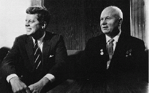 John F. Kennedy and Nikita Khruchchev 1961