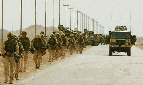 The final cost of the Iraq war has still to be counted.  Royal Marines in southern Iraq, March 2003, From ImagesAttr