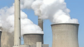 Power plant with huge cooling towers, From ImagesAttr