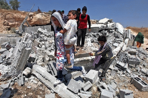 Palestinian houses demolished by Israeli soldiers in in 2010., From ImagesAttr