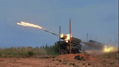 Grad (Hail) multiple rocket launcher Ukraine army