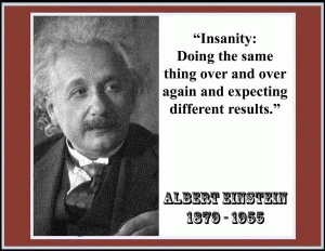 Einstein quote on Insanity, From ImagesAttr