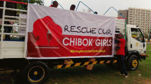 A truck promotes the #BringBackOurGirls hash tag in Nigeria., From ImagesAttr