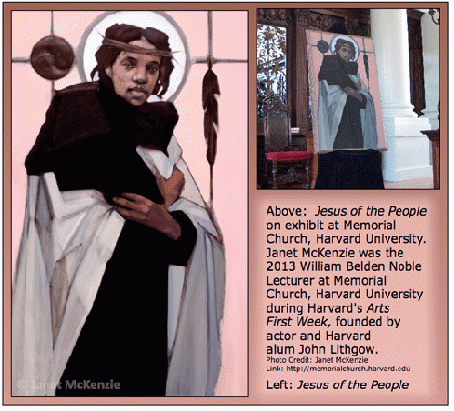 Jesus of the People c. Janet McKenzie, and on exhibit at Harvard