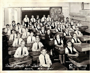 What was learned in this fourth grade class in the 1950's?, From ImagesAttr