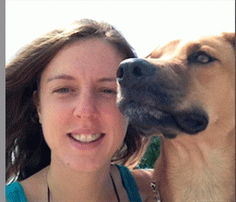 Whitni with her dog CarruÃ±as, who came to live with her after they met in Costa Rica