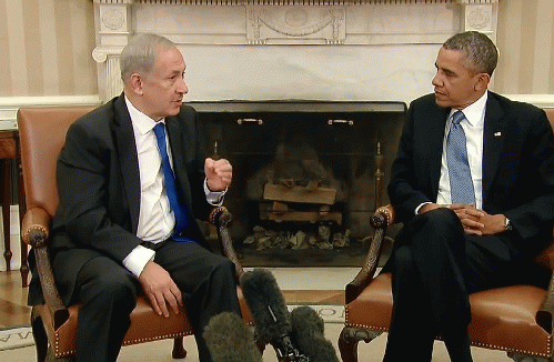 Netanyahu lecturing Obama in 2011, From ImagesAttr