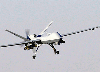 An MQ-9 Reaper, a hunter-killer surveillance UAV, From ImagesAttr
