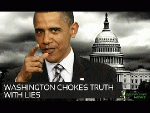 Washington Chokes Truth With Lies, From ImagesAttr