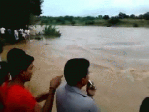 View of flood situation in Jammu kashmir
