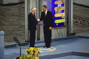 Obama receives Nobel Peace Prize in Oslo, From ImagesAttr