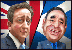 David Cameron and Alexander Salmond - Caricatures