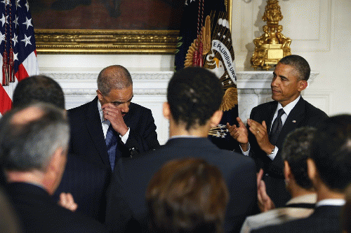 Eric Holder's teary resignation