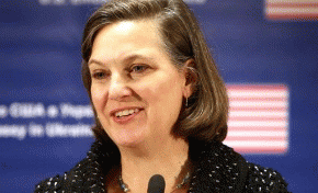 Assistant Secretary of State for European and Eurasian Affairs Victoria Nuland during a press conference at the U.S. Embassy in Kiev, Ukraine, on Feb. 7, 2014., From ImagesAttr