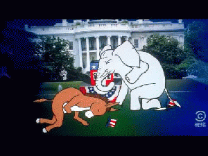 Donkey vs. Elephant (Colbert Report)