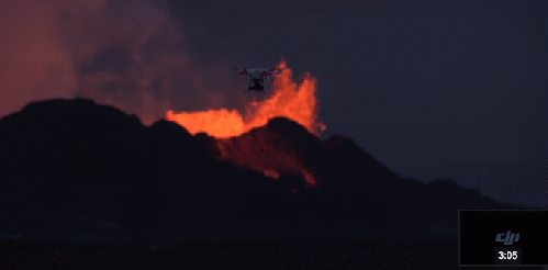 drone in foreground of Bardabunga Volcano Caldera, From ImagesAttr