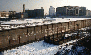 A portion of the Berlin Wall as photographed in 1975, toward the east., From ImagesAttr