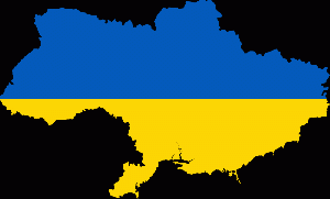 Flag map of Ukraine from 2014