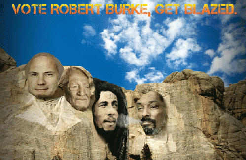 The American Freedom Fund tells young Wisconsinites to â€œVote Robert Burke, Get Blazed.â€, From ImagesAttr