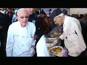 90 Yr Old Man Arrested For Feeding Homeless People 90 year old Arnold Abbott was arrested twice in Florida for feeding the homeless. The laws in his area had changed rendering his charitable activities illegal., From ImagesAttr