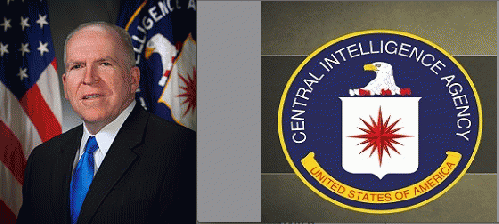 Robert Brennan CIA Director and CIA logo