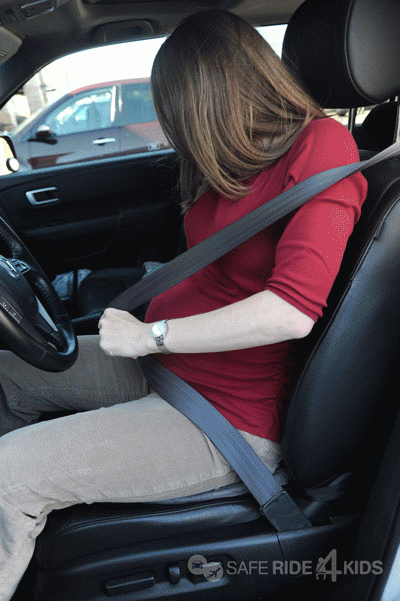 Buckling up makes driving while pregnant 3x safer., From ImagesAttr