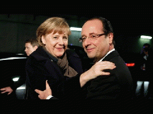 Angela Merkel and FranÃ§ois Hollande, From ImagesAttr