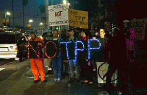 LA activists against TPP