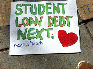 Student Loan Debt Protest Sign, From ImagesAttr