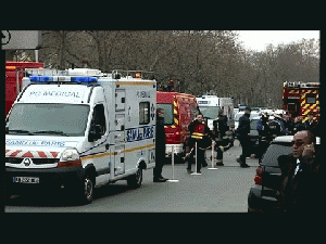 'Terrorist Attack' in Paris. At least two masked gunman opened fire at satirical newspaper., From ImagesAttr