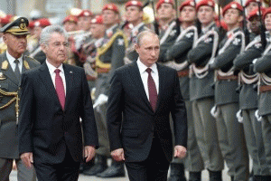 Russian President Vladimir Putin during a state visit to Austria on June 24, 2014., From ImagesAttr