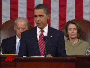 In a speech to a joint session of Congress, President Barack Obama says the... In a speech to a joint session of Congress, President Barack Obama says the money Americans have deposited in us banks is safe and the nation can rely on t..., From ImagesAttr