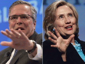 HILLARY CLINTON vs JEB BUSH, From ImagesAttr