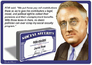 FDR Quote on Social Security, From ImagesAttr