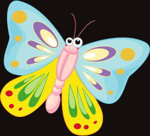 Clipart - Cartoon Butterfly, From ImagesAttr