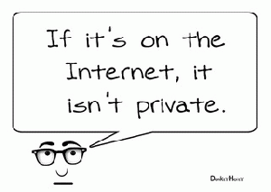 If it's on the Internet, it isn't private.