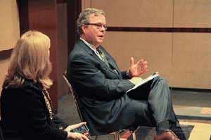 Jeb Bush at the top of the GOP ticket could assure a Democratic victory in 2016., From ImagesAttr