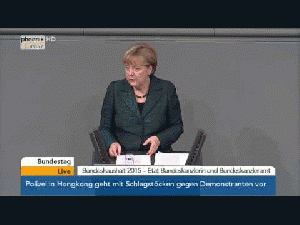 Generalaussprache: Angela Merkel zum Etat des Bundeskanzleramtes am 26.11.2014 Generalaussprache im Bundestag zum Haushalt des Bundeskanzleramtes mit Angela Merkel (Bundeskanzlerin, CDU), From ImagesAttr