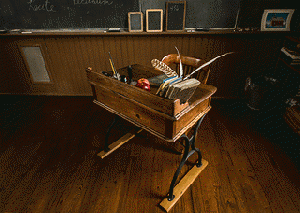 Teacher's Desk - Linn School, From ImagesAttr