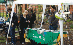 Manchester Green Party stall