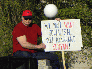 Tea Party tax day protest: modern Republicanism, encapsulated. Tea Party tax day protest: modern Republicanism, encapsulated.