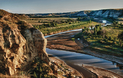 North Dakota's Theodore Roosevelt National Park sits in the heart of the heavily fracked Bakken shale formation., From ImagesAttr