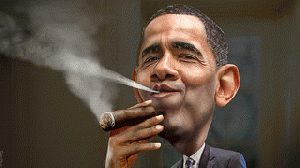 Barack Obama-- I've always envisioned him as a cigar smoker