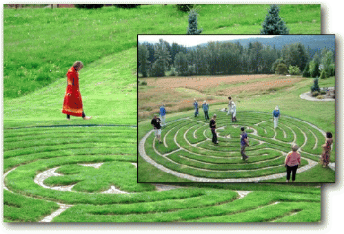 WLD walk, labyrinth at Stillpoint at Beckside, Bellingham, WA. Constructed by Myra Ryneheart.