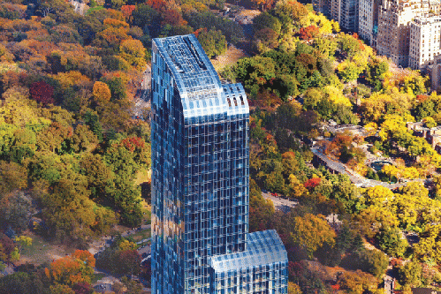 One57 - an ultra-lux building where 2 penthouses recently sold for over $90m...each