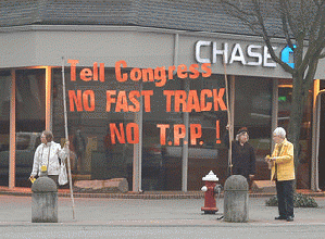 Bellingham Rolling Rebellion Advocates for Net Neutrality and Takes on TPP & Fast Track