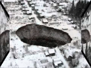 GIANT SINKHOLE  in Russia, From ImagesAttr